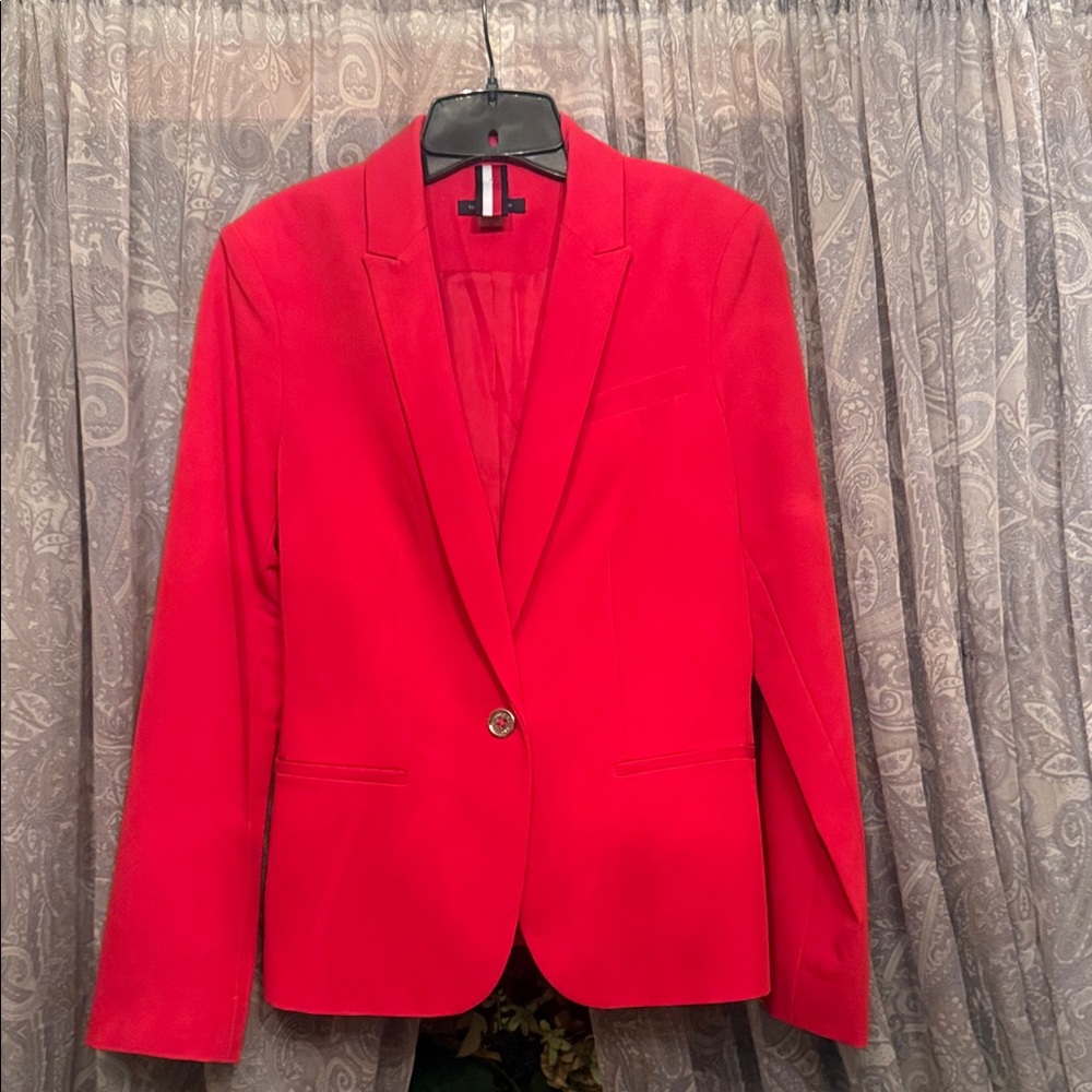 Tommy Hilfiger Red Women's Blazer